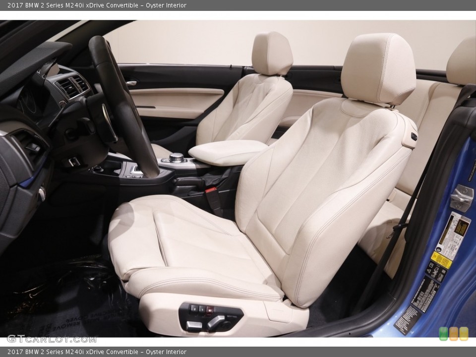 Oyster Interior Front Seat for the 2017 BMW 2 Series M240i xDrive Convertible #142404750