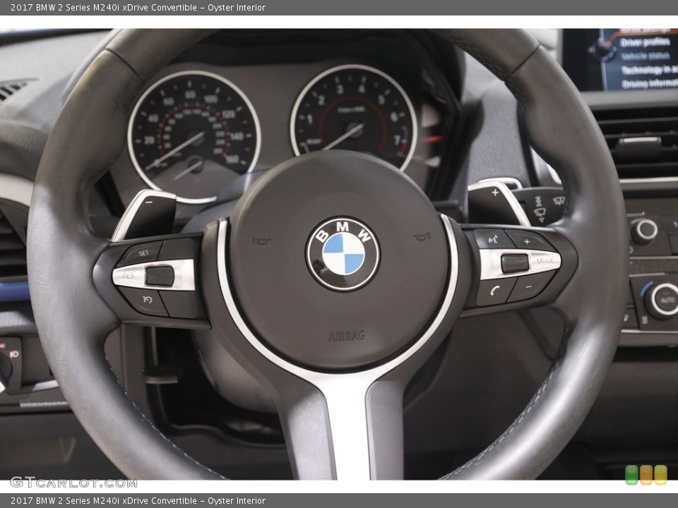 Oyster Interior Steering Wheel for the 2017 BMW 2 Series M240i xDrive Convertible #142404780