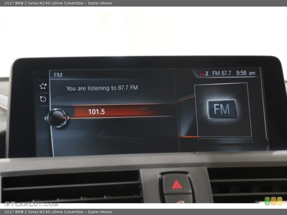 Oyster Interior Audio System for the 2017 BMW 2 Series M240i xDrive Convertible #142404858