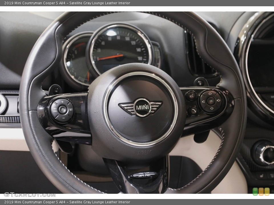 Satellite Gray Lounge Leather Interior Steering Wheel for the 2019 Mini Countryman Cooper S All4 #142409519