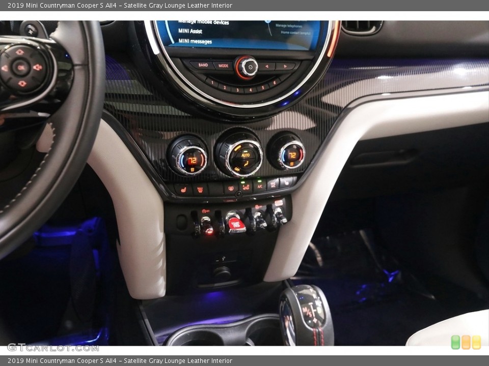 Satellite Gray Lounge Leather Interior Controls for the 2019 Mini Countryman Cooper S All4 #142409643