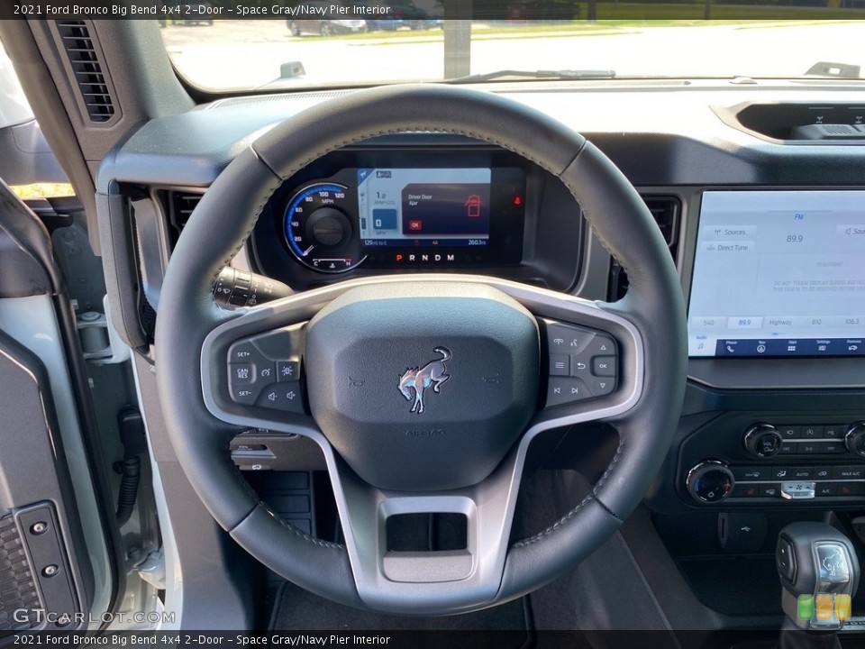 Space Gray/Navy Pier Interior Steering Wheel for the 2021 Ford Bronco Big Bend 4x4 2-Door #142412460