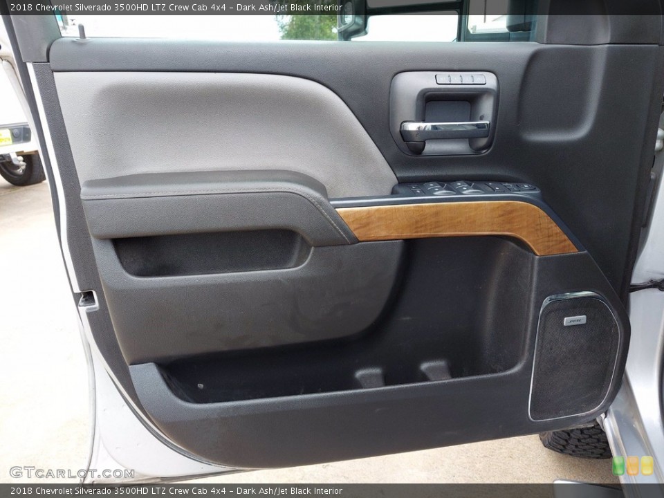 Dark Ash/Jet Black Interior Door Panel for the 2018 Chevrolet Silverado 3500HD LTZ Crew Cab 4x4 #142416763
