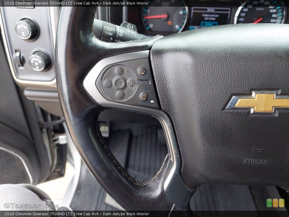 Dark Ash/Jet Black Interior Steering Wheel for the 2018 Chevrolet Silverado 3500HD LTZ Crew Cab 4x4 #142416835