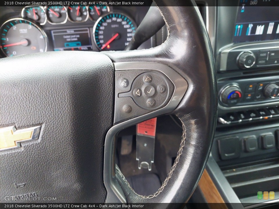Dark Ash/Jet Black Interior Steering Wheel for the 2018 Chevrolet Silverado 3500HD LTZ Crew Cab 4x4 #142416865