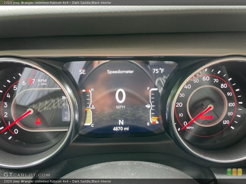 Dark Saddle/Black Interior Gauges for the 2020 Jeep Wrangler Unlimited Rubicon 4x4 #142417720