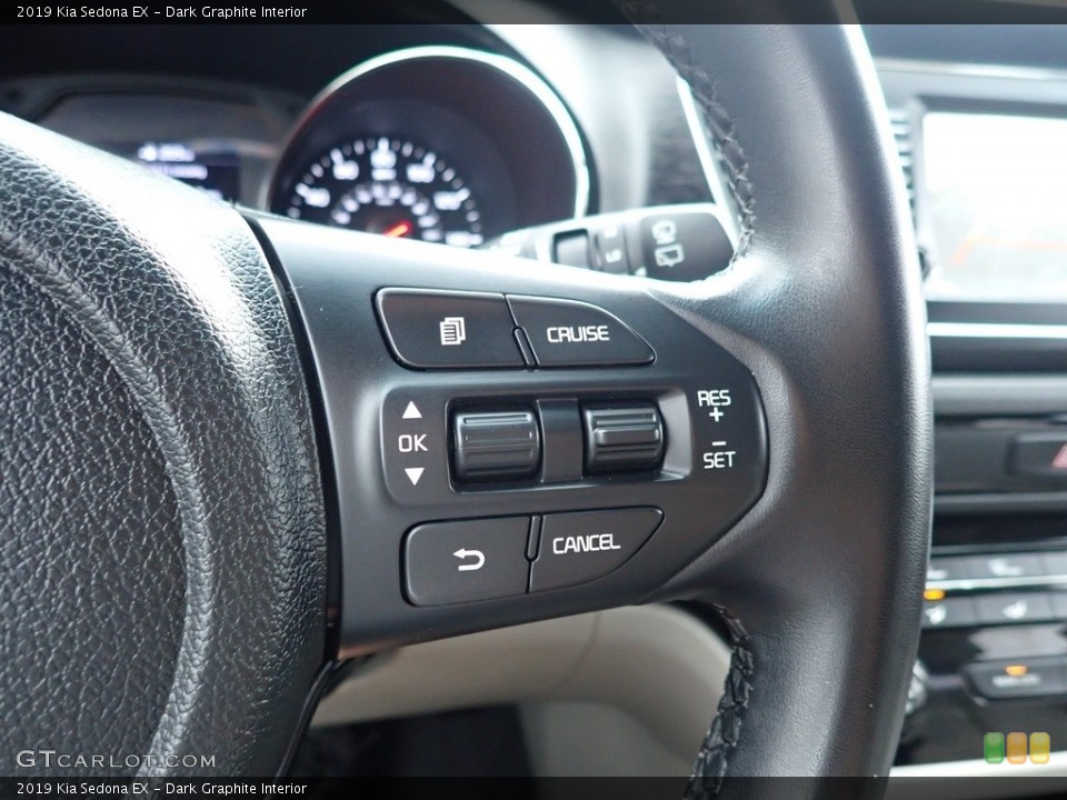 Dark Graphite Interior Steering Wheel for the 2019 Kia Sedona EX #142417771