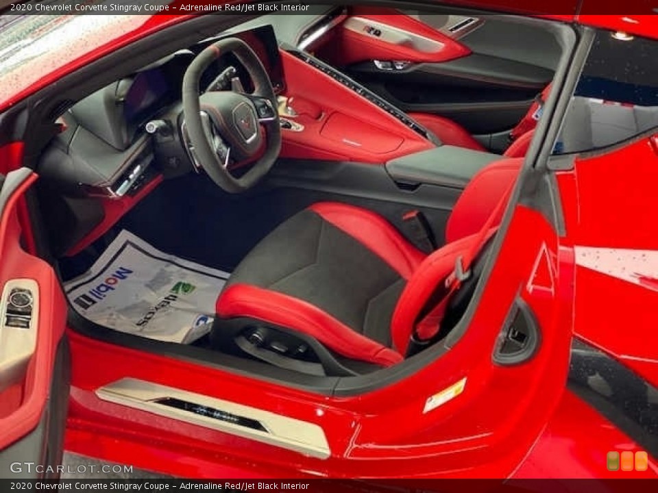 Adrenaline Red/Jet Black Interior Photo for the 2020 Chevrolet Corvette Stingray Coupe #142418006