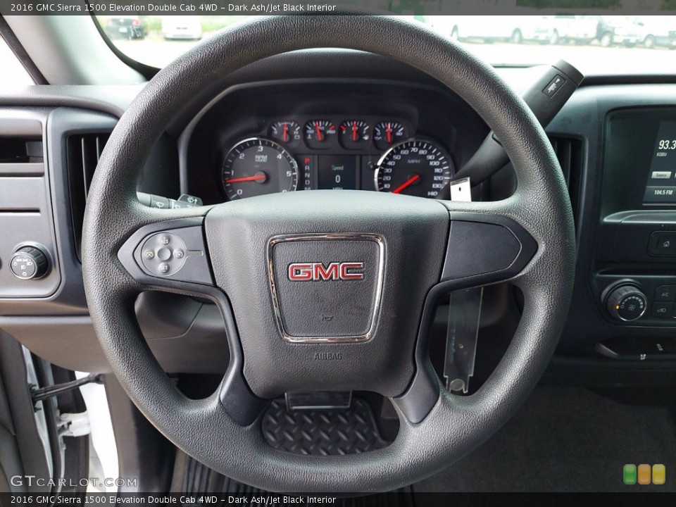 Dark Ash/Jet Black Interior Steering Wheel for the 2016 GMC Sierra 1500 Elevation Double Cab 4WD #142418458