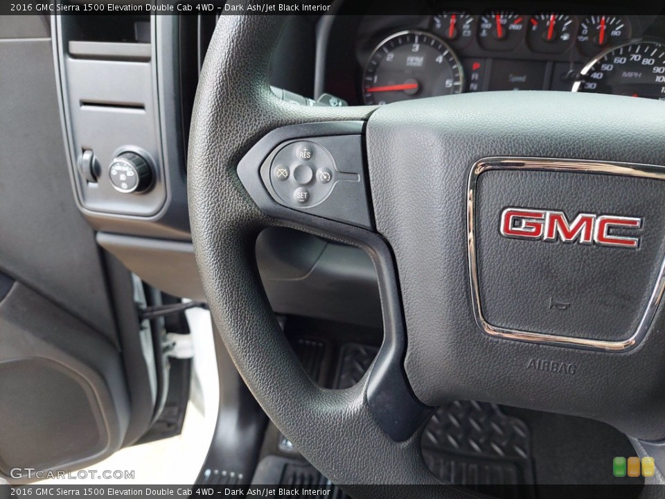 Dark Ash/Jet Black Interior Steering Wheel for the 2016 GMC Sierra 1500 Elevation Double Cab 4WD #142418487