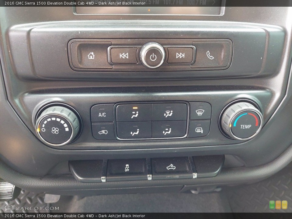 Dark Ash/Jet Black Interior Controls for the 2016 GMC Sierra 1500 Elevation Double Cab 4WD #142418631