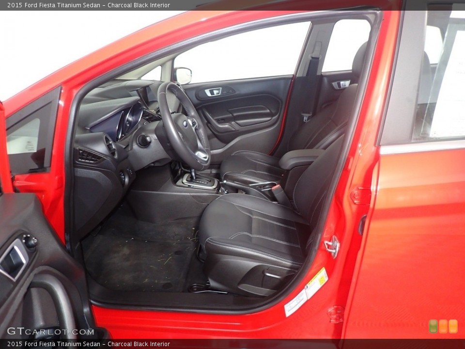 Charcoal Black Interior Front Seat for the 2015 Ford Fiesta Titanium Sedan #142420255