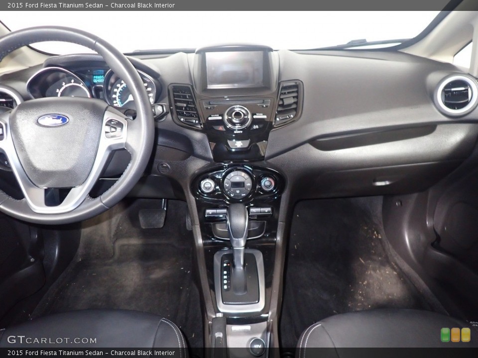 Charcoal Black Interior Dashboard for the 2015 Ford Fiesta Titanium Sedan #142420306