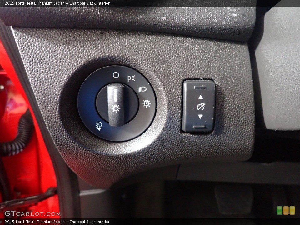 Charcoal Black Interior Controls for the 2015 Ford Fiesta Titanium Sedan #142420414