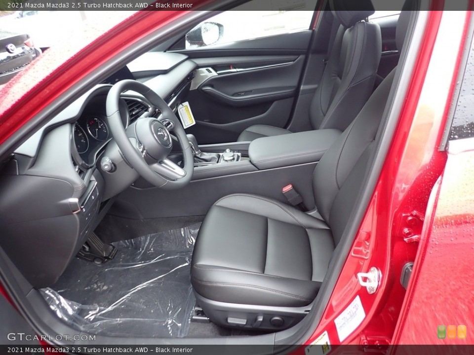 Black Interior Front Seat for the 2021 Mazda Mazda3 2.5 Turbo Hatchback AWD #142422865