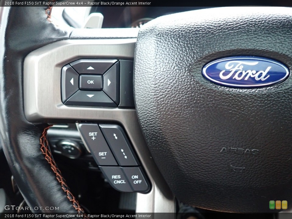 Raptor Black/Orange Accent Interior Steering Wheel for the 2018 Ford F150 SVT Raptor SuperCrew 4x4 #142422909