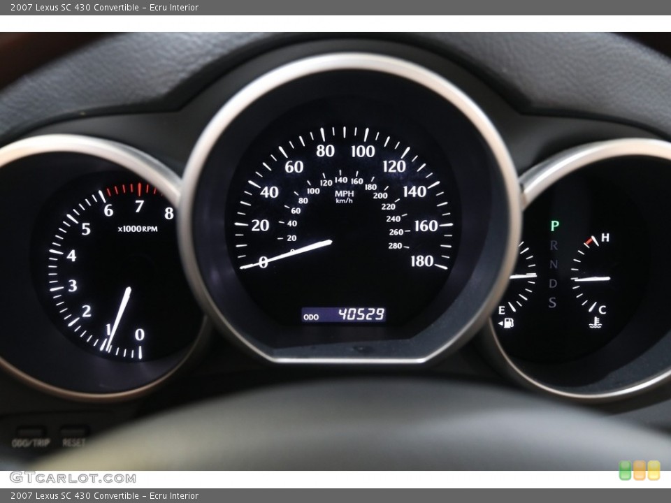 Ecru Interior Gauges for the 2007 Lexus SC 430 Convertible #142423384