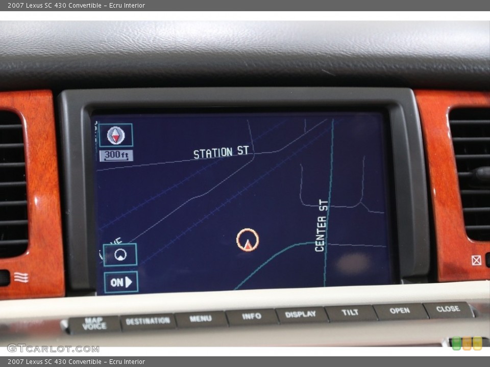 Ecru Interior Navigation for the 2007 Lexus SC 430 Convertible #142423426
