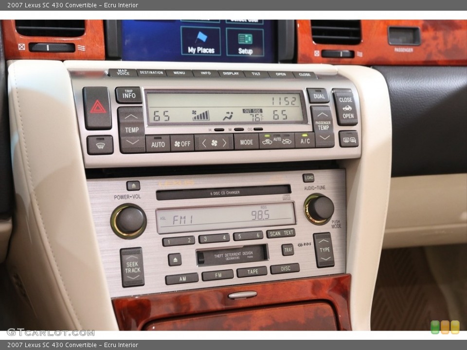 Ecru Interior Audio System for the 2007 Lexus SC 430 Convertible #142423488