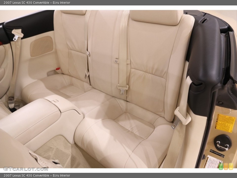 Ecru Interior Rear Seat for the 2007 Lexus SC 430 Convertible #142423573