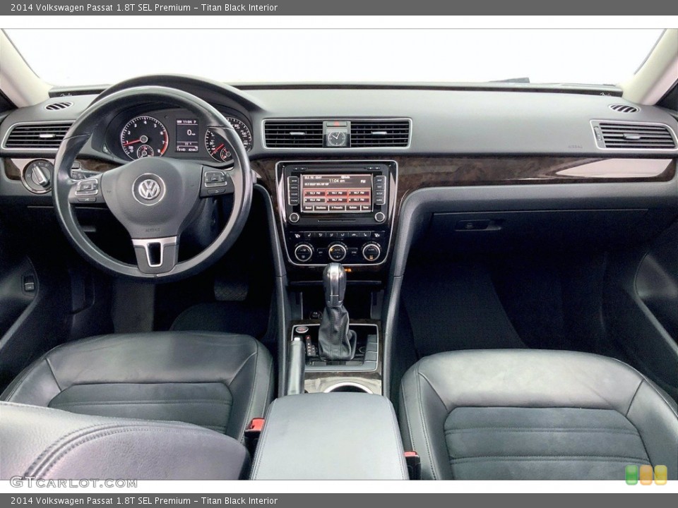Titan Black Interior Dashboard for the 2014 Volkswagen Passat 1.8T SEL Premium #142424638