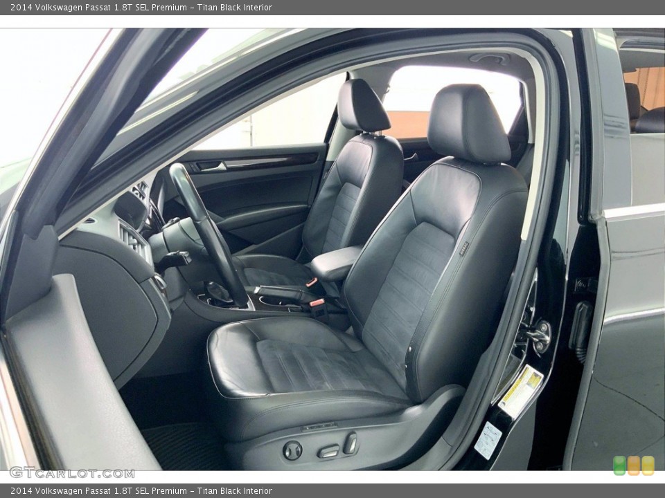 Titan Black Interior Front Seat for the 2014 Volkswagen Passat 1.8T SEL Premium #142424671