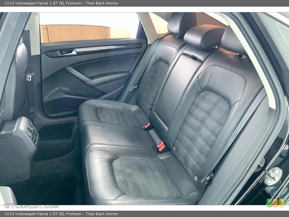 Titan Black Interior Rear Seat for the 2014 Volkswagen Passat 1.8T SEL Premium #142424692
