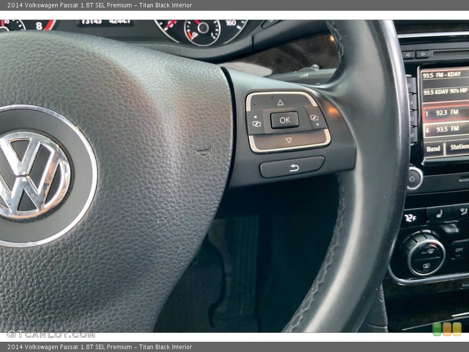 Titan Black Interior Steering Wheel for the 2014 Volkswagen Passat 1.8T SEL Premium #142424713