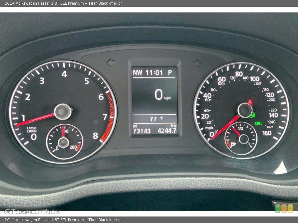 Titan Black Interior Gauges for the 2014 Volkswagen Passat 1.8T SEL Premium #142424722