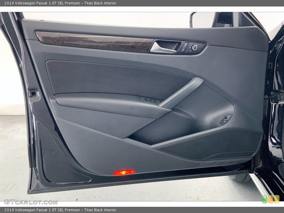 Titan Black Interior Door Panel for the 2014 Volkswagen Passat 1.8T SEL Premium #142424752