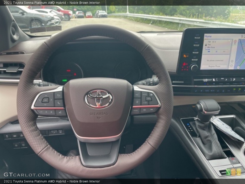 Noble Brown Interior Steering Wheel for the 2021 Toyota Sienna Platinum AWD Hybrid #142429571
