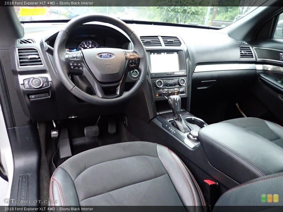 Ebony Black Interior Photo for the 2018 Ford Explorer XLT 4WD #142430023