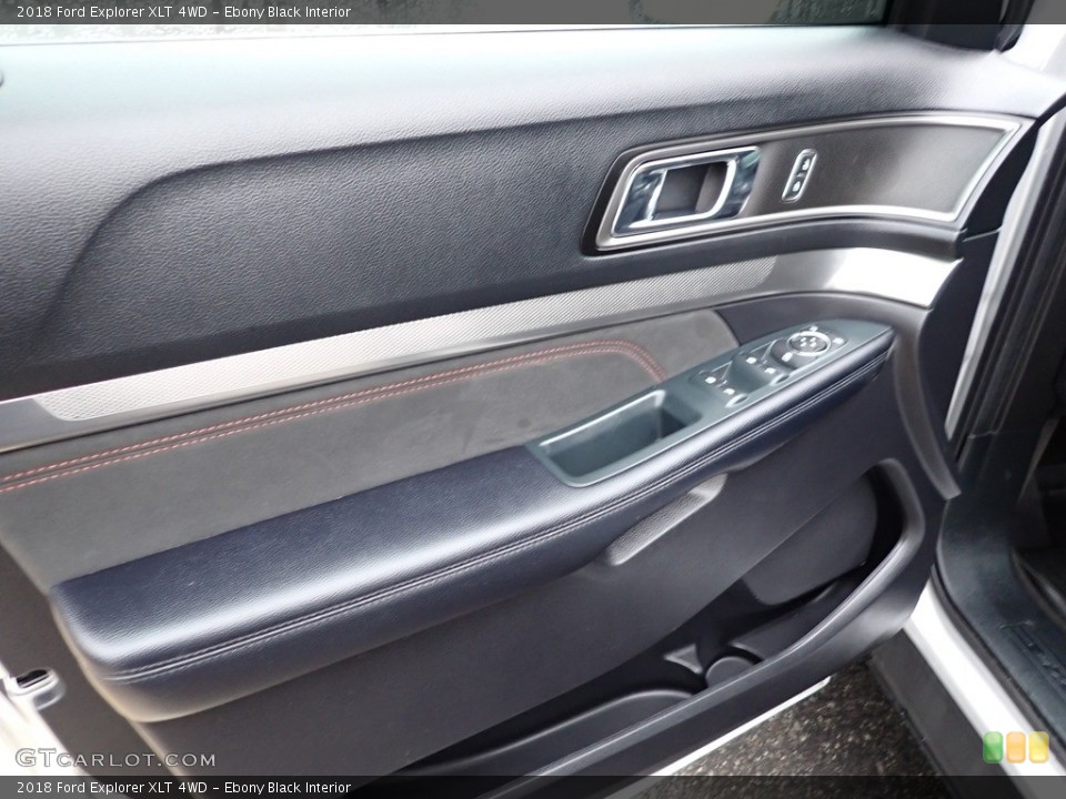 Ebony Black Interior Door Panel for the 2018 Ford Explorer XLT 4WD #142430047