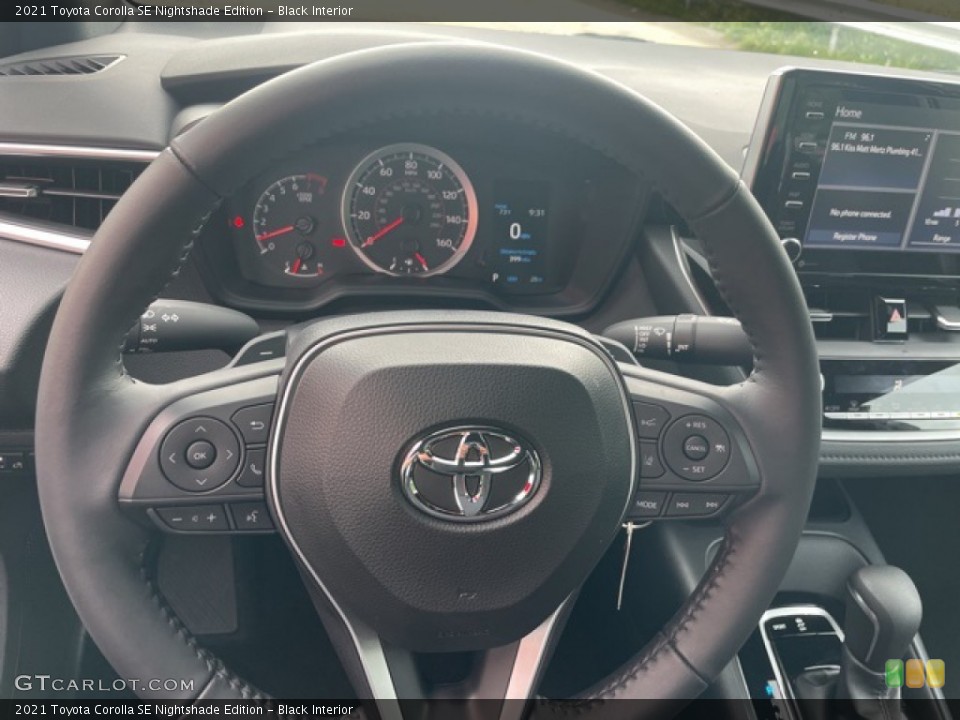 Black Interior Steering Wheel for the 2021 Toyota Corolla SE Nightshade Edition #142430098
