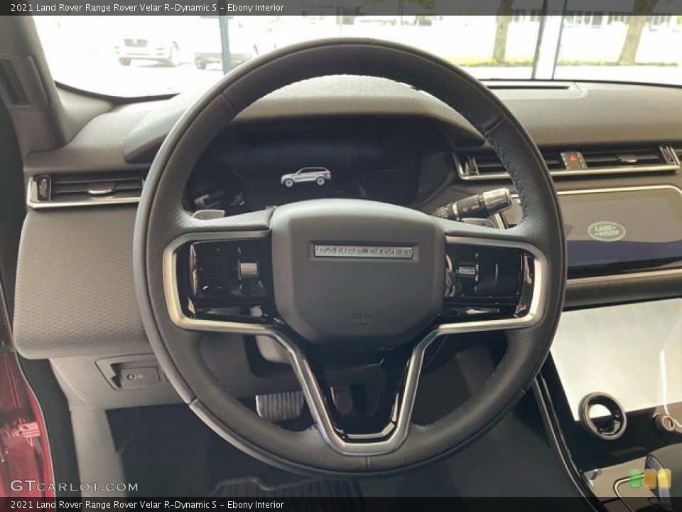 Ebony Interior Steering Wheel for the 2021 Land Rover Range Rover Velar R-Dynamic S #142430326