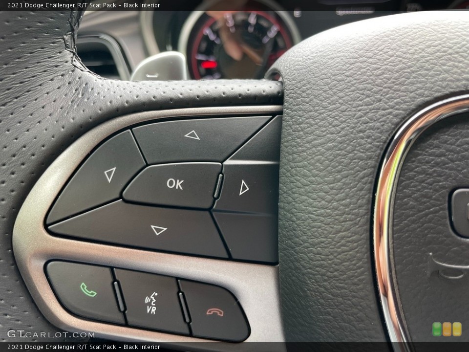 Black Interior Steering Wheel for the 2021 Dodge Challenger R/T Scat Pack #142430806