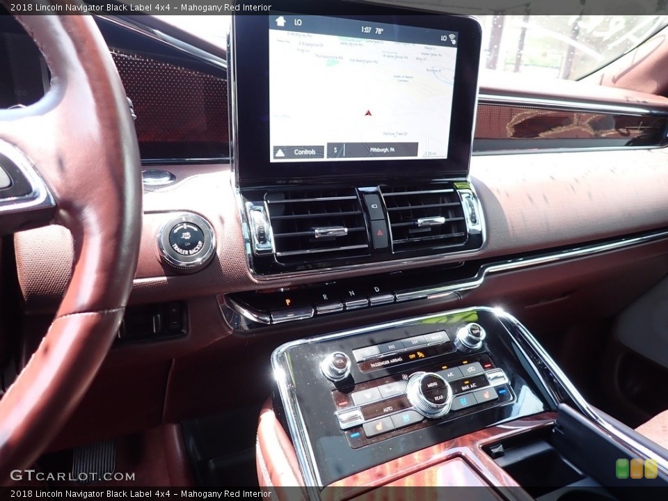 Mahogany Red Interior Controls for the 2018 Lincoln Navigator Black Label 4x4 #142433623