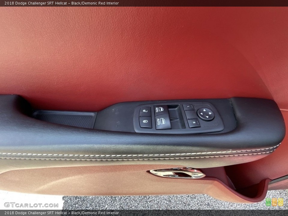 Black/Demonic Red Interior Controls for the 2018 Dodge Challenger SRT Hellcat #142435770