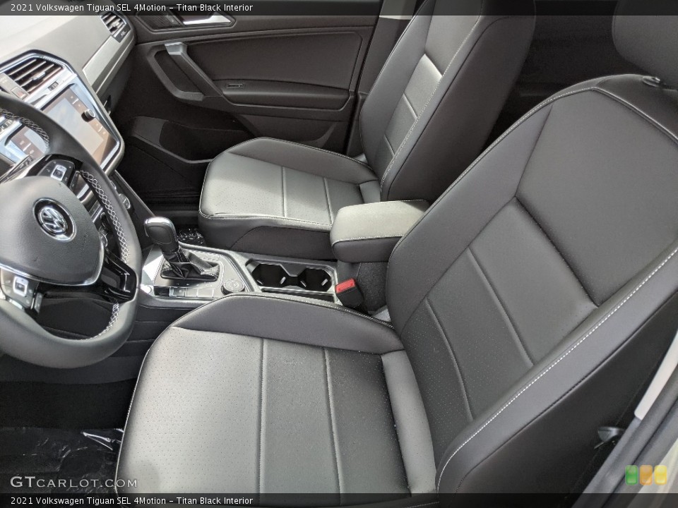 Titan Black Interior Front Seat for the 2021 Volkswagen Tiguan SEL 4Motion #142435807