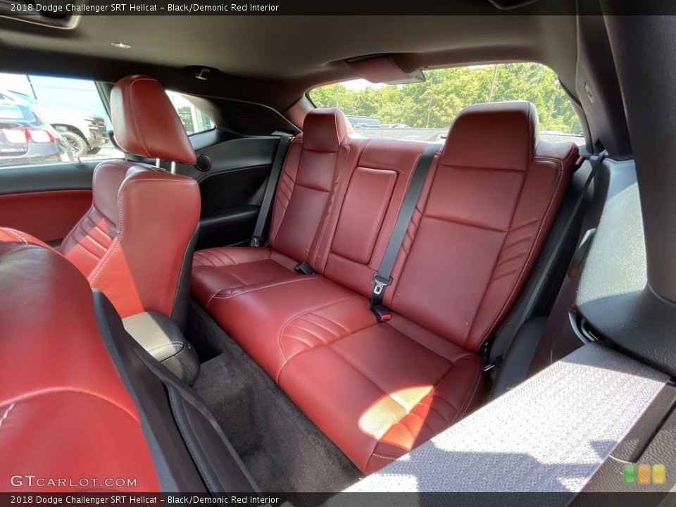 Black/Demonic Red Interior Rear Seat for the 2018 Dodge Challenger SRT Hellcat #142435932