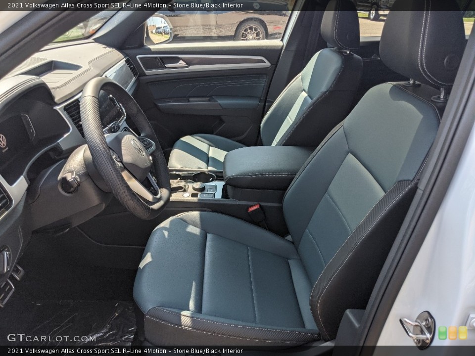 Stone Blue/Black 2021 Volkswagen Atlas Cross Sport Interiors