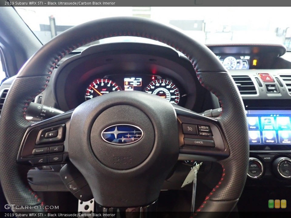 Black Ultrasuede/Carbon Black Interior Steering Wheel for the 2019 Subaru WRX STI #142436043