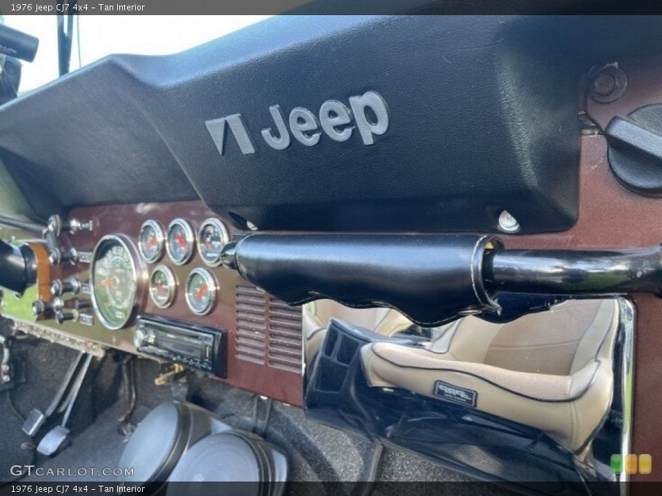 Tan Interior Dashboard for the 1976 Jeep CJ7 4x4 #142436373