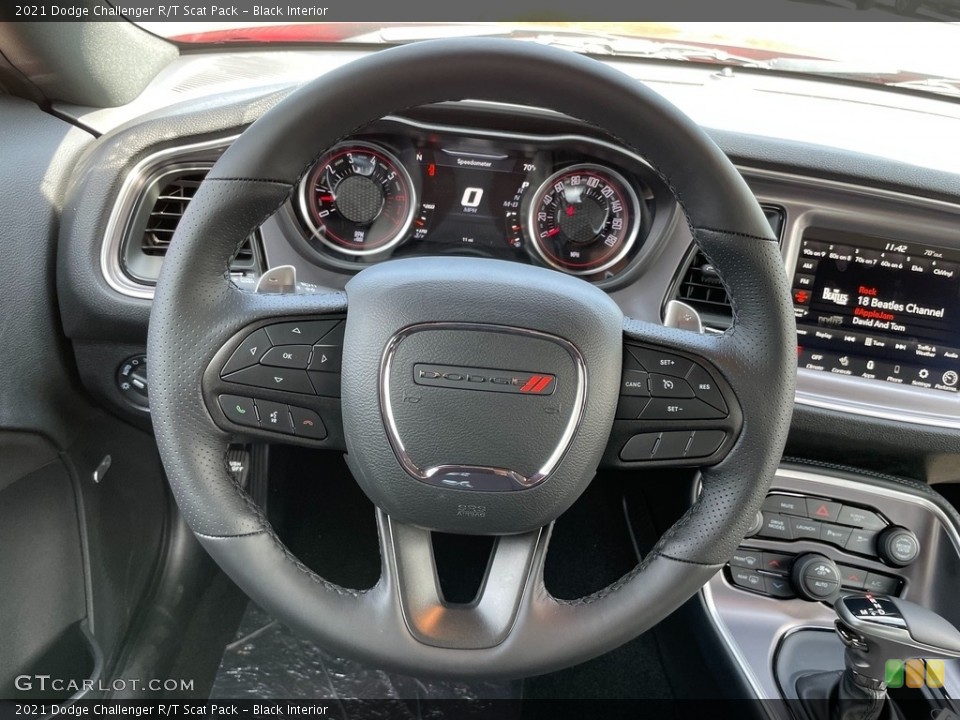 Black Interior Steering Wheel for the 2021 Dodge Challenger R/T Scat Pack #142436589
