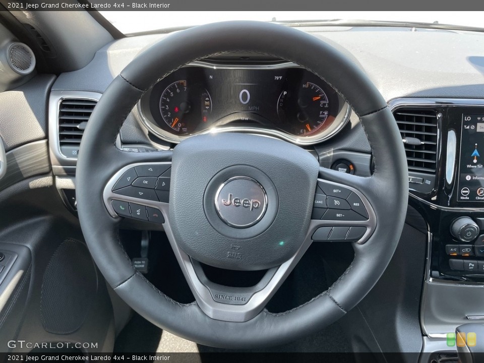 Black Interior Steering Wheel for the 2021 Jeep Grand Cherokee Laredo 4x4 #142436685