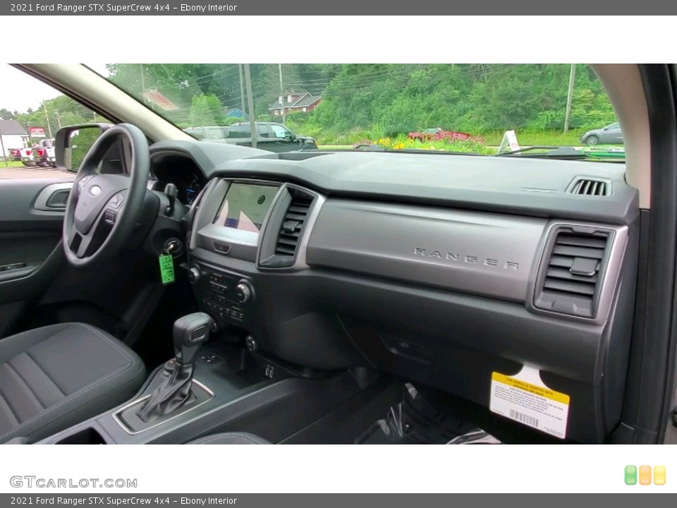 Ebony Interior Dashboard for the 2021 Ford Ranger STX SuperCrew 4x4 #142437945