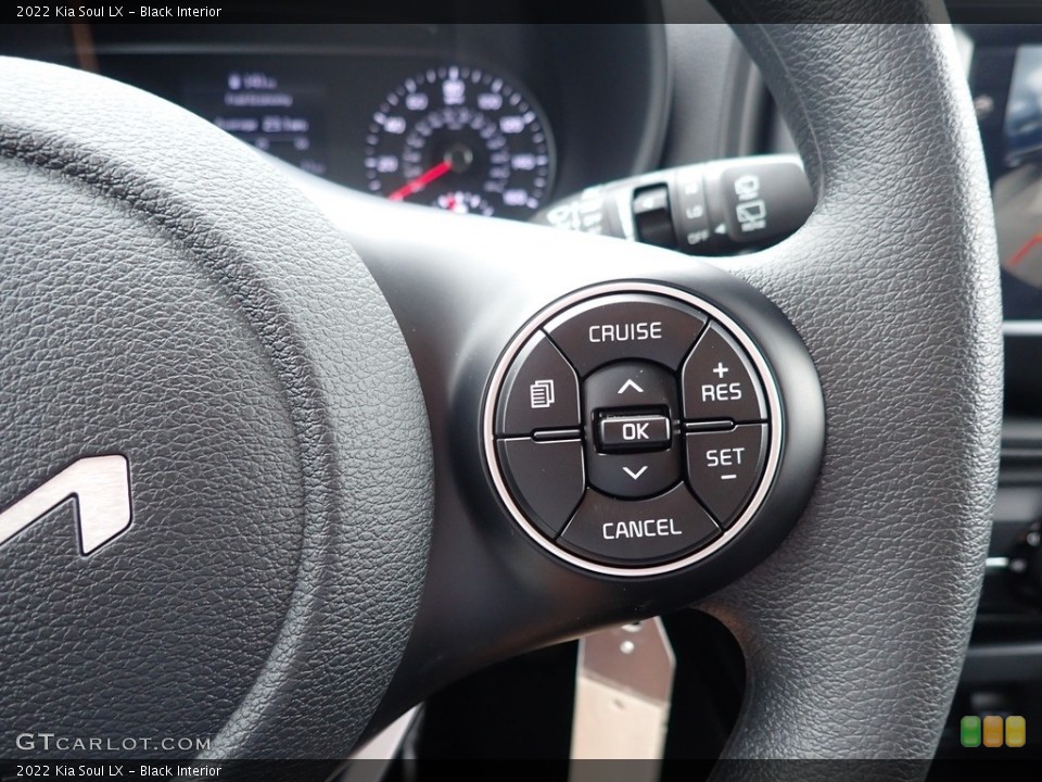 Black Interior Steering Wheel for the 2022 Kia Soul LX #142441195