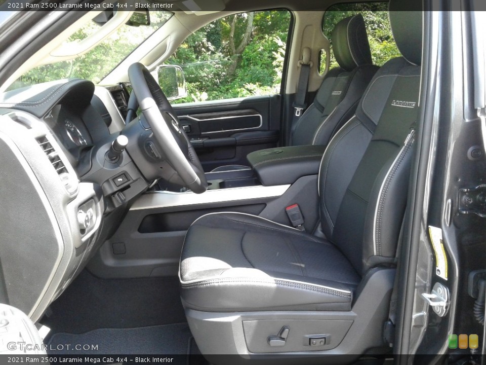 Black Interior Front Seat for the 2021 Ram 2500 Laramie Mega Cab 4x4 #142441696