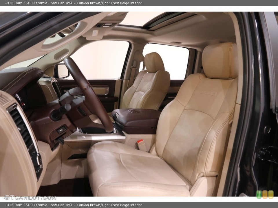 Canyon Brown/Light Frost Beige Interior Front Seat for the 2016 Ram 1500 Laramie Crew Cab 4x4 #142454088