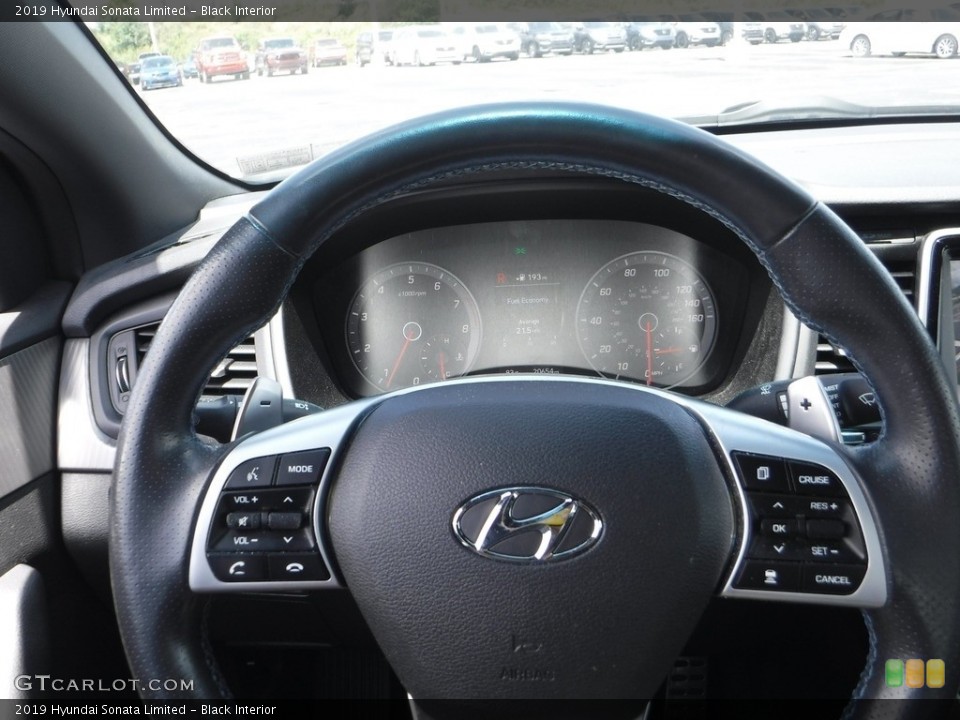 Black Interior Steering Wheel for the 2019 Hyundai Sonata Limited #142456470